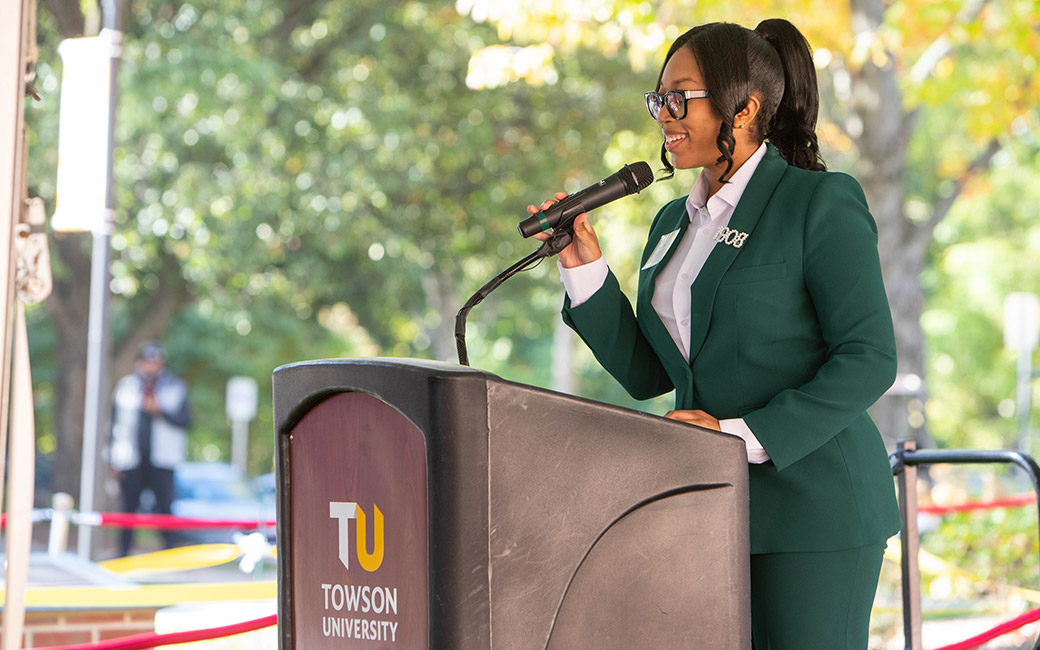 NPHC President Speaking at our Quad Dedication