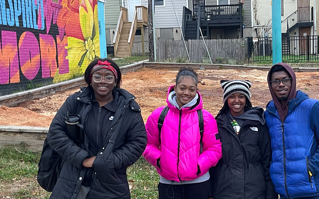 Fellows on a site visit,