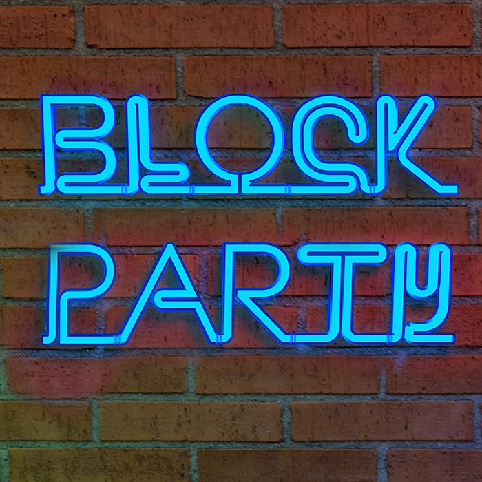 Block party sign