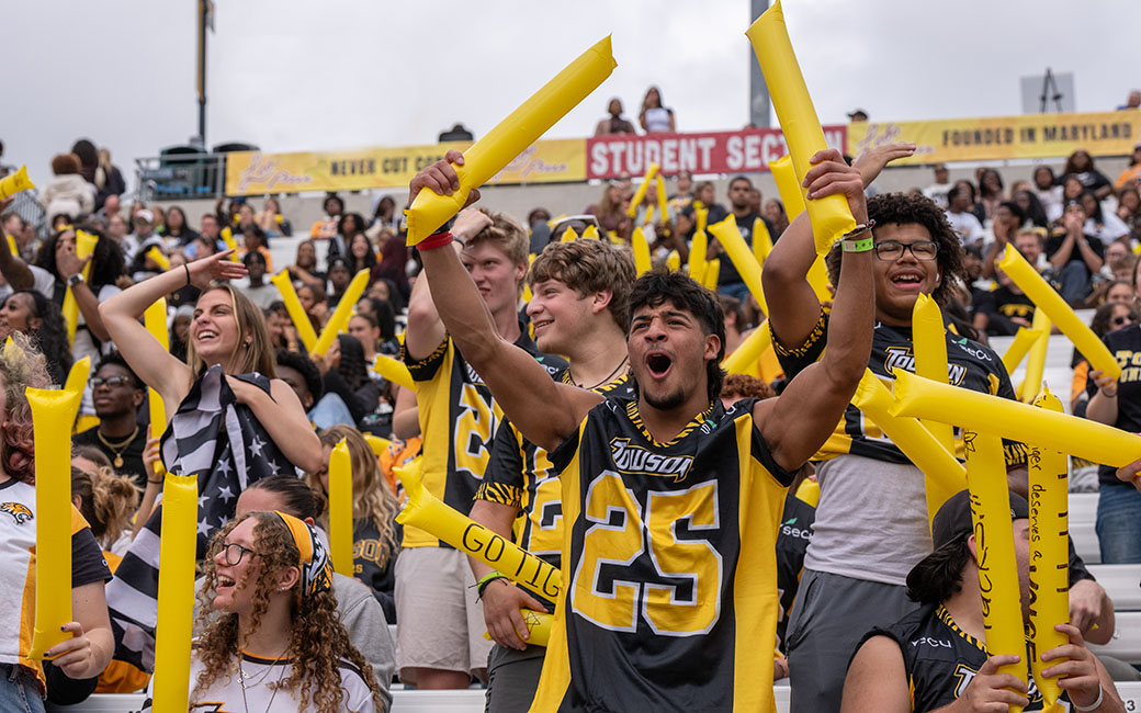 Fans at the TU Homecoming football game