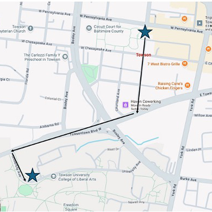 Map of the parade route