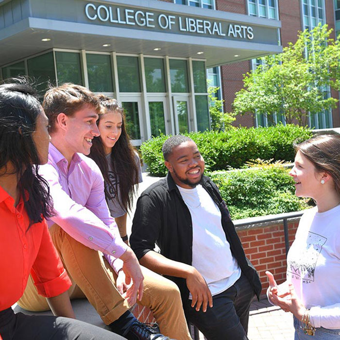 students in front of CLA