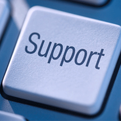 keyboard key displaying the word "support" 