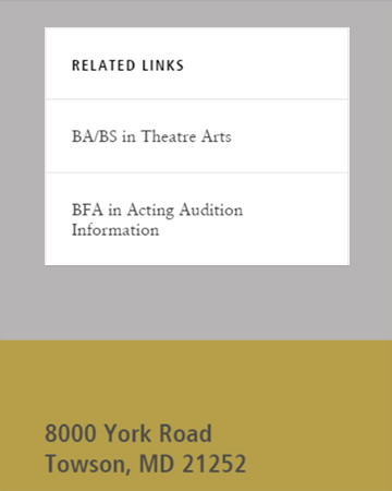 Screenshot of a Related Links component as it is displayed at the bottom of the page on a mobile device